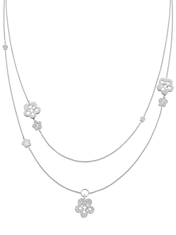 Blossom Classic Long White Gold Necklace