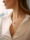 Love Letter Diamond Rose Gold Initial Pendant