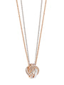 The Knot Rose and White Gold Diamond Pendant