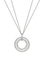 Roulette Large White Gold Double Diamond Pendant
