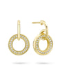 Classic Roulette Yellow Gold Diamond Earrings