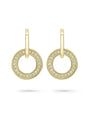 Classic Roulette Yellow Gold Diamond Earrings