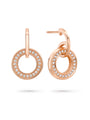 Classic Roulette Rose Gold Diamond Earrings