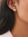 Vintage Brilliant Diamond Platinum Earrings