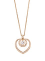 Sophie Open Heart Rose Gold Diamond Pendant