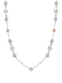 Secret Garden Long Platinum Pink Diamond Necklace