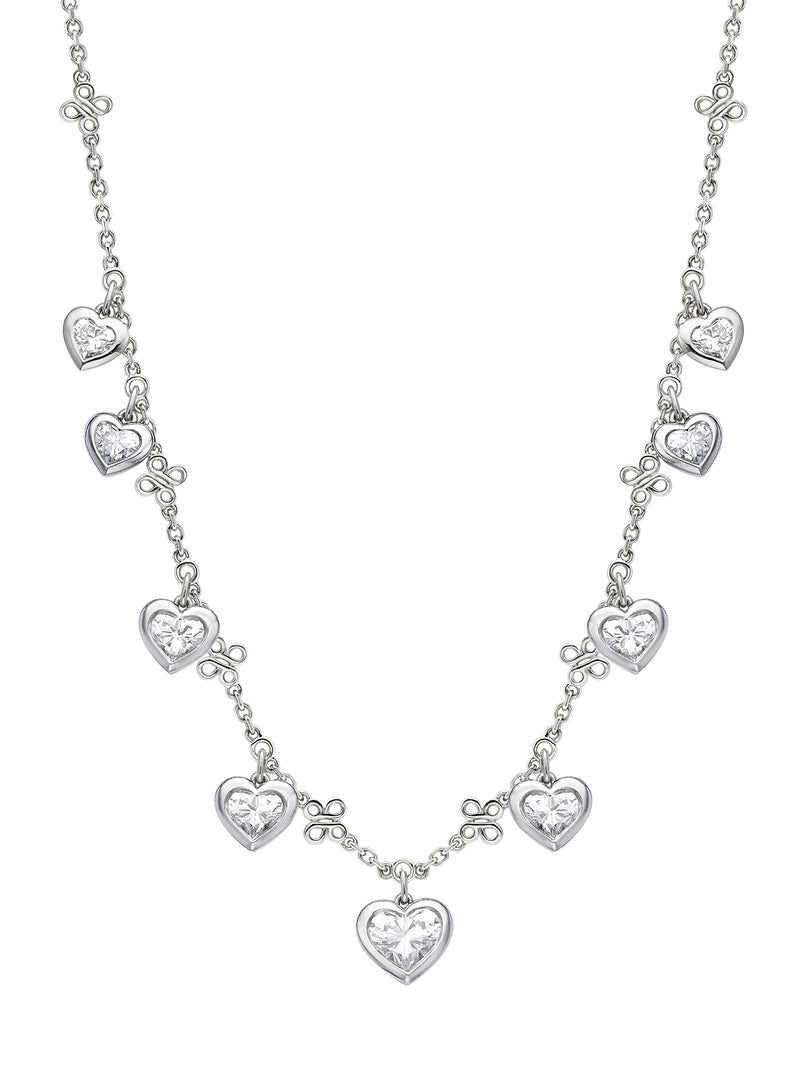 Beach Heart Diamond Platinum Necklace