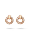 Roulette Rose Gold Diamond Flip Earrings