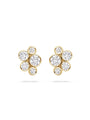 Raindance Classic Cluster Yellow Gold Stud Earrings