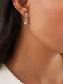 Waterfall Diamond Platinum Small Drop Earrings