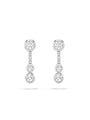 Waterfall Diamond Platinum Small Drop Earrings