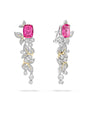 Secret Garden Verdure Rubellite Diamond Earrings