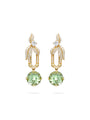 Secret Garden Verdure Tourmaline Yellow Gold Earrings