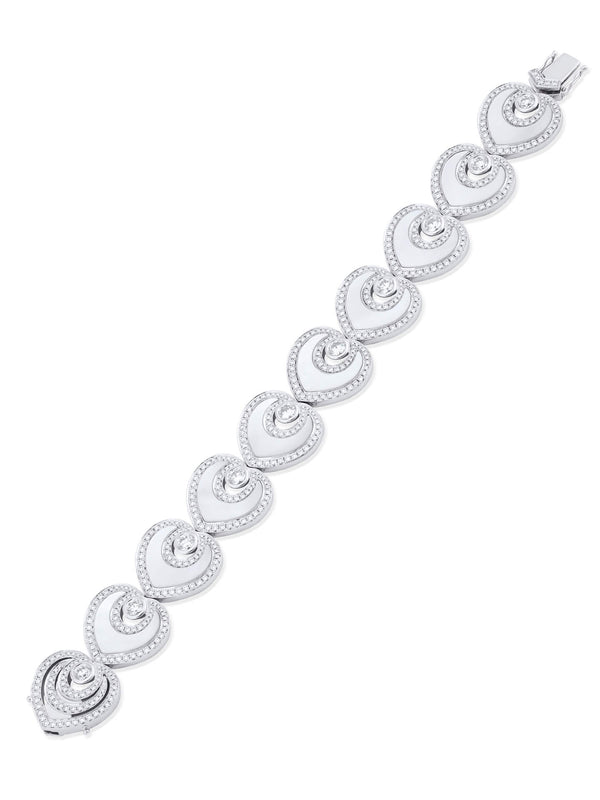 Sophie Platinum Mother Of Pearl Platinum Bracelet