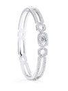 Mosaic Single Ashoka Platinum Diamond Bangle