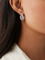 The Knot Large White Gold Diamond Earrings