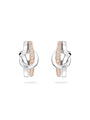 The Knot White and Rose Gold Diamond Earrings