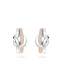 The Knot White and Rose Gold Diamond Earrings