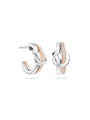 The Knot White and Rose Gold Diamond Earrings