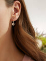 Secret Garden Keyway Rose Gold Drop Earrings