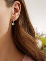 Secret Garden Keyway Yellow Gold Drop Earrings