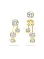 Raindance Large Detachable Double Drop Yellow Gold Earrings