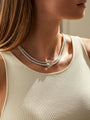 The Knot Double Row White Gold Collar