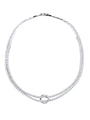 The Knot Double Row White Gold Collar