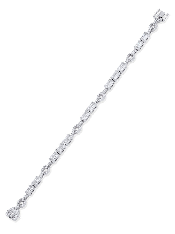 Ashoka Link Diamond Platinum Bracelet