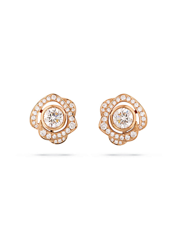 Maymay Rose Detachable Rose Gold Diamond Earrings