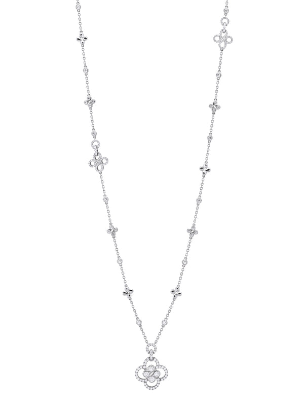 Be Boodles Long White Gold Necklace