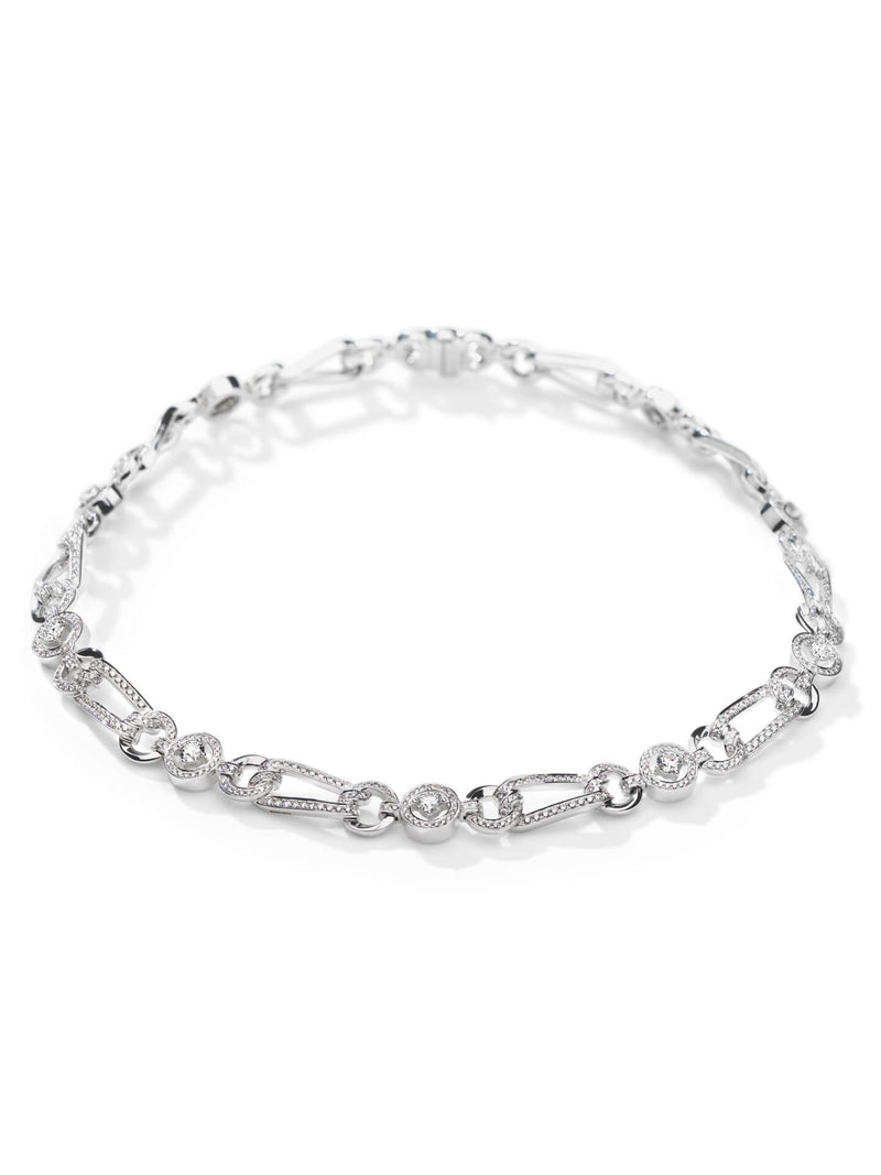 The Knot Open Link White Gold Diamond Collar