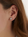 Raindance Large Detachable Double Drop Platinum Earrings