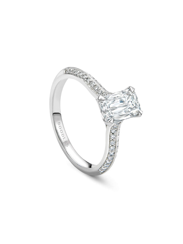 Petal Ashoka Platinum Diamond Engagement Ring