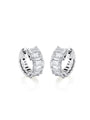 Ashoka Diamond Platinum Hoop Earrings