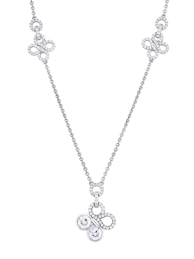 Be Boodles Large White Gold Diamond Pendant