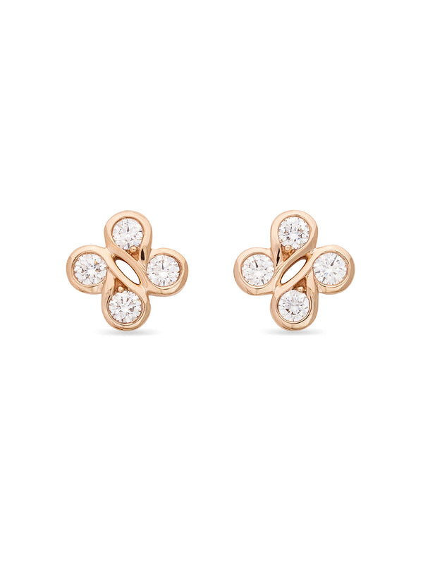Be Boodles Rose Gold Stud Earrings