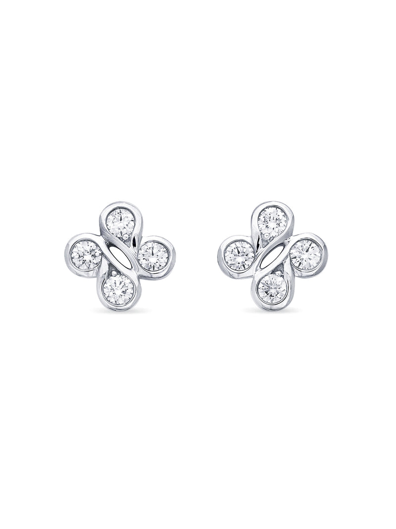 Be Boodles White Gold Stud Earrings