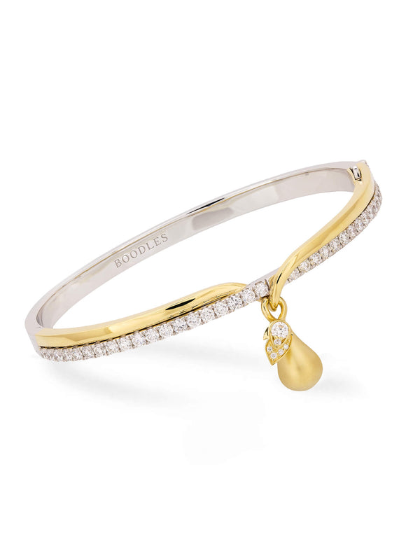Orchard White and Yellow Gold Bangle
