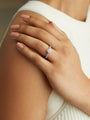 Petal Round Brilliant Platinum Diamond Engagement Ring