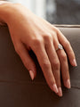 Petal Pear Cut Platinum Diamond Engagement Ring