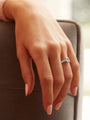Petal Oval Cut Platinum Diamond Engagement Ring