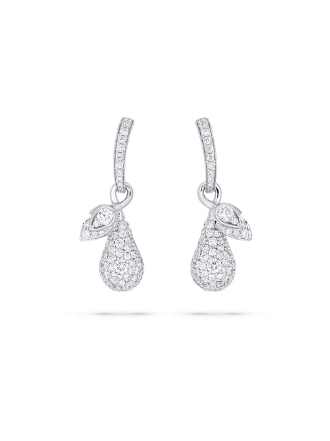 Orchard White Gold Pavé Diamond Earrings