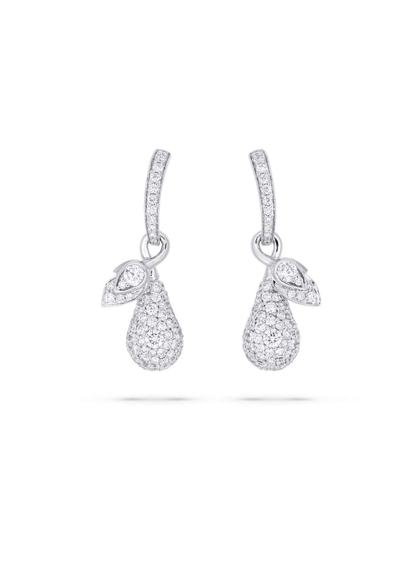 Orchard White Gold Pavé Diamond Earrings