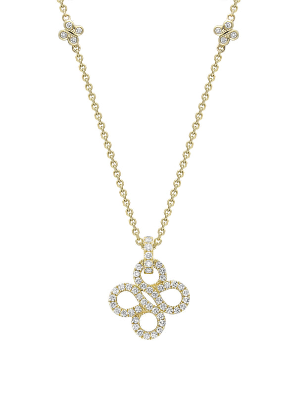 Be Boodles Pavé Yellow Gold Pendant