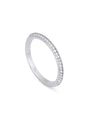 Petal Diamond Platinum Wedding Band