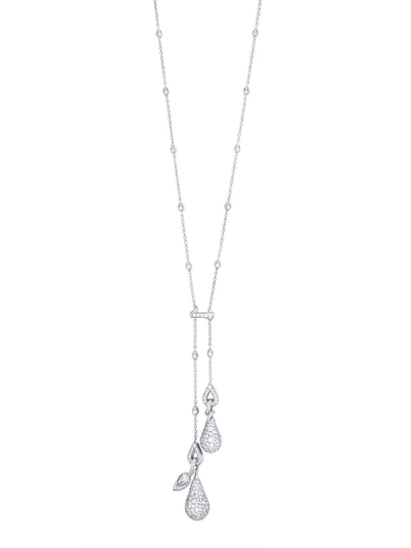 Orchard Long Diamond White Gold Necklace
