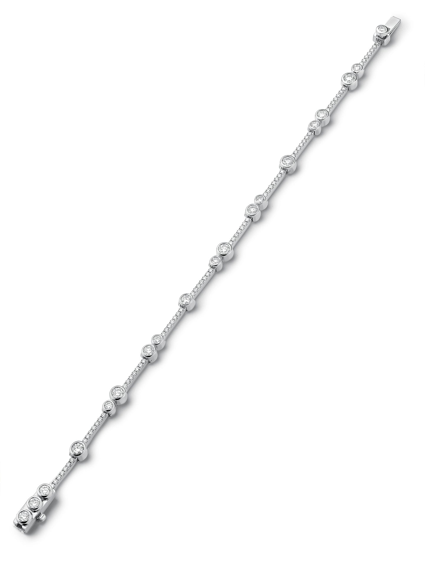 Waterfall Platinum Diamond Bracelet | Boodles