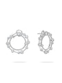 Waterfall Large Diamond Platinum Hoop Earrings