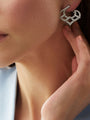 Woodland Pavé Diamond Platinum Earrings